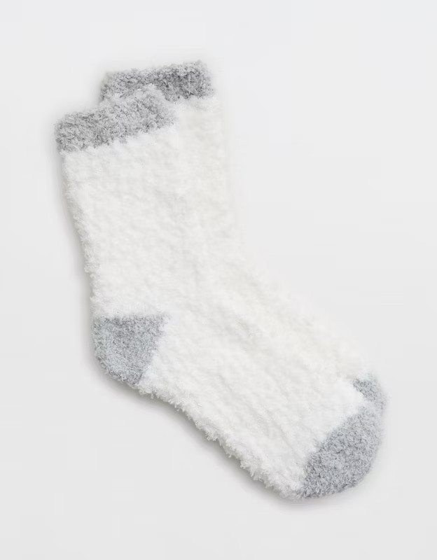 Aerie Fuzzy Crew Socks | Aerie