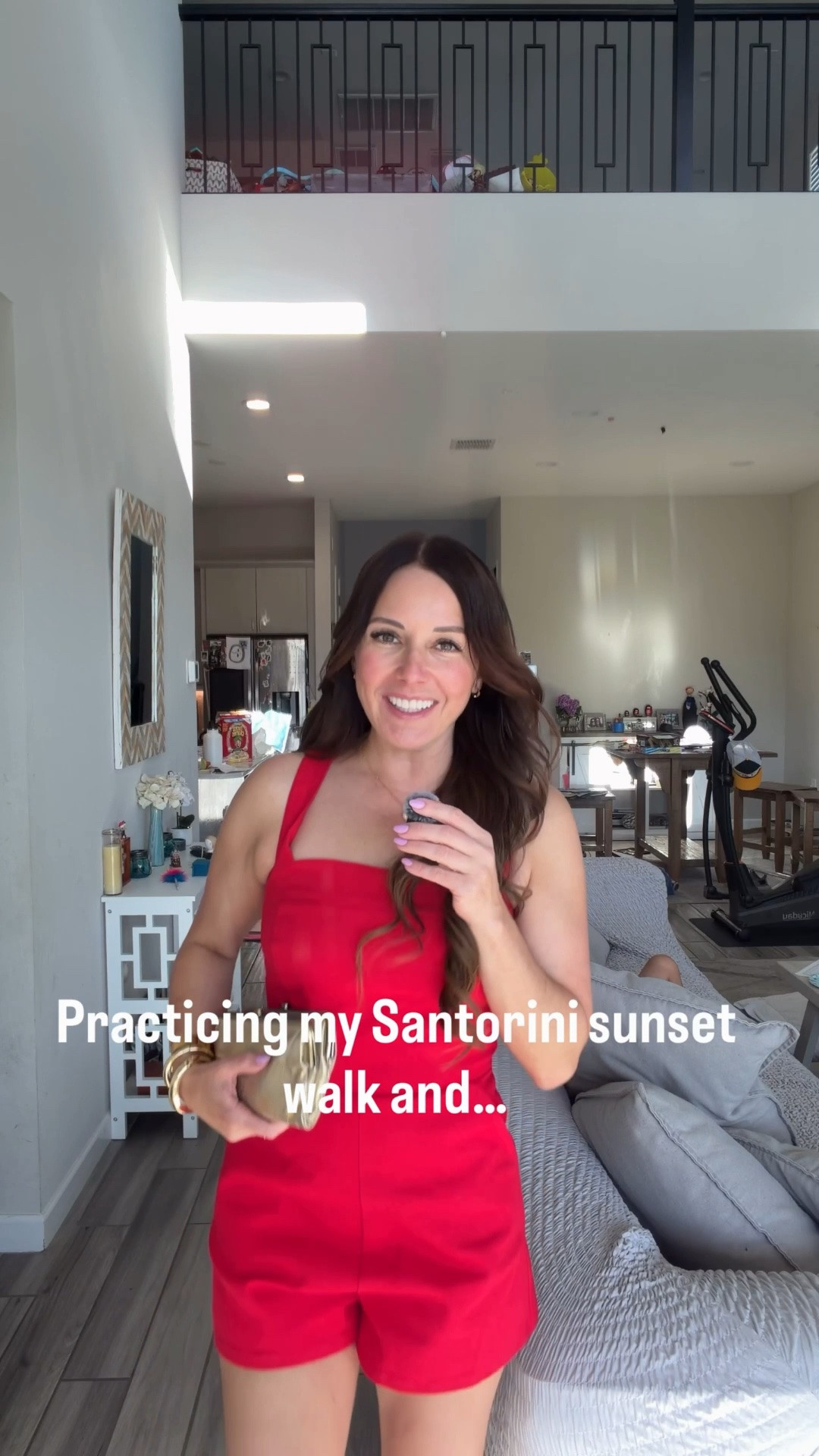 Listen. If I can’t walk through my own living room without stumbling, the cobblestone streets of Santorini are going to be very interesting. 😂

But this @VICI romper? She understood the assignment. ❤️‍🔥

This is the behind the scenes no one asked for but everyone needed. Glamorous luxury family travel starts right here in my living room apparently.

Mediterranean cruise countdown is ON and I am documenting everything — the outfits, the planning, the stumbles, all of it. Follow along. 🌊✈️

#LTKootd #LTKTravel #LTKSeasonal