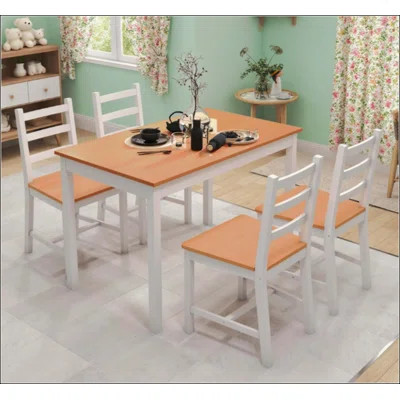 Dining Table Set Modern Kitchen Table And Chairs, Wood Dining Room Set | Wayfair North America