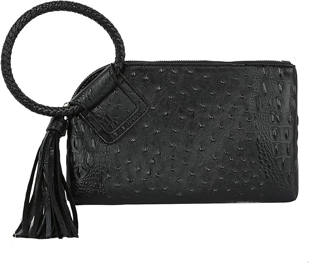 Womens Clutch Purse Wristlet Wallet Evening w/Hand Strap Casual Formal Vegan Leather - Metro Muse | Amazon (US)