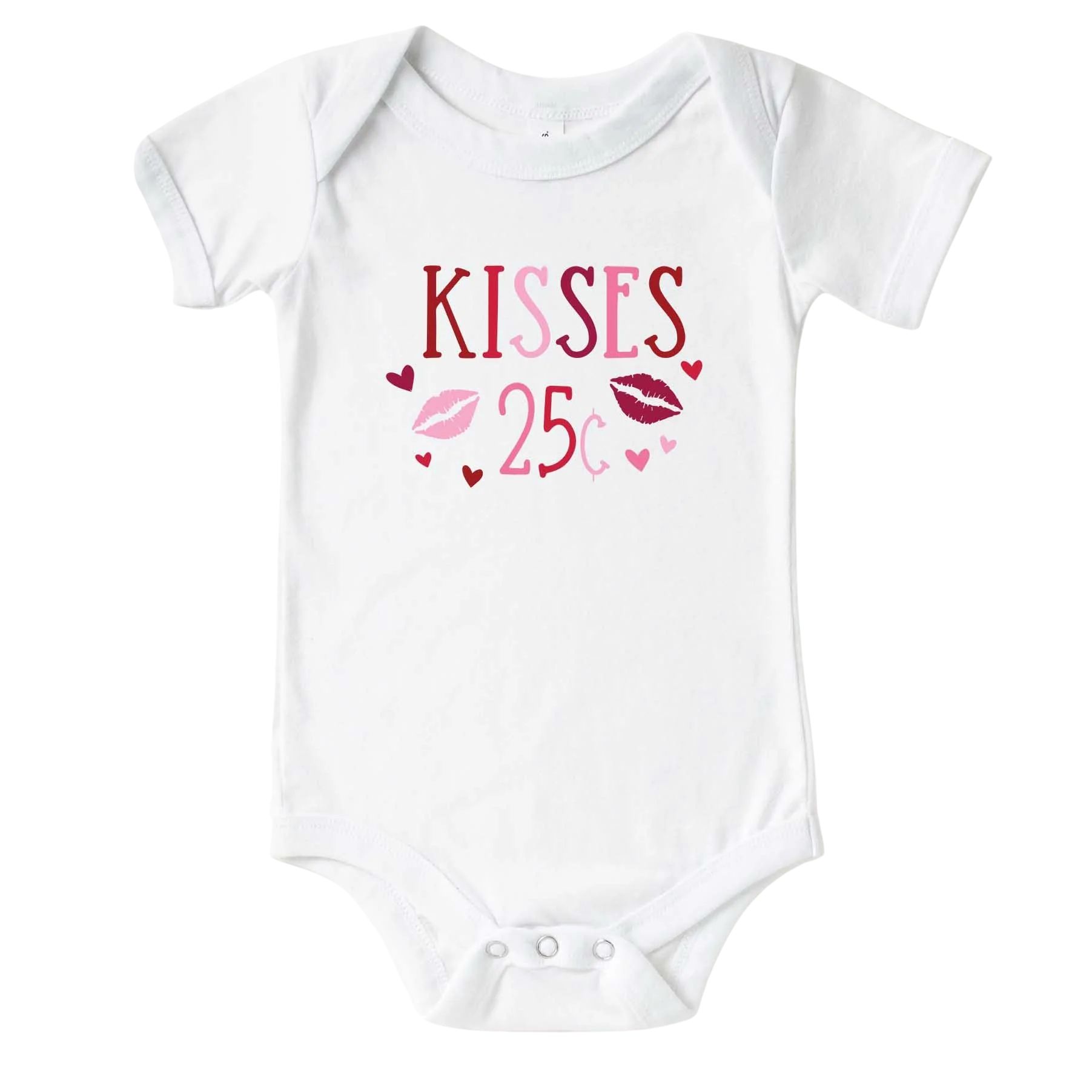 Kisses 25¢ Graphic Bodysuit | White | Caden Lane