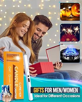 Stocking Stuffers for Women Electric Lighter - Gifts for Men Dad Mom Birthday, Candle Lighter USB... | Amazon (US)