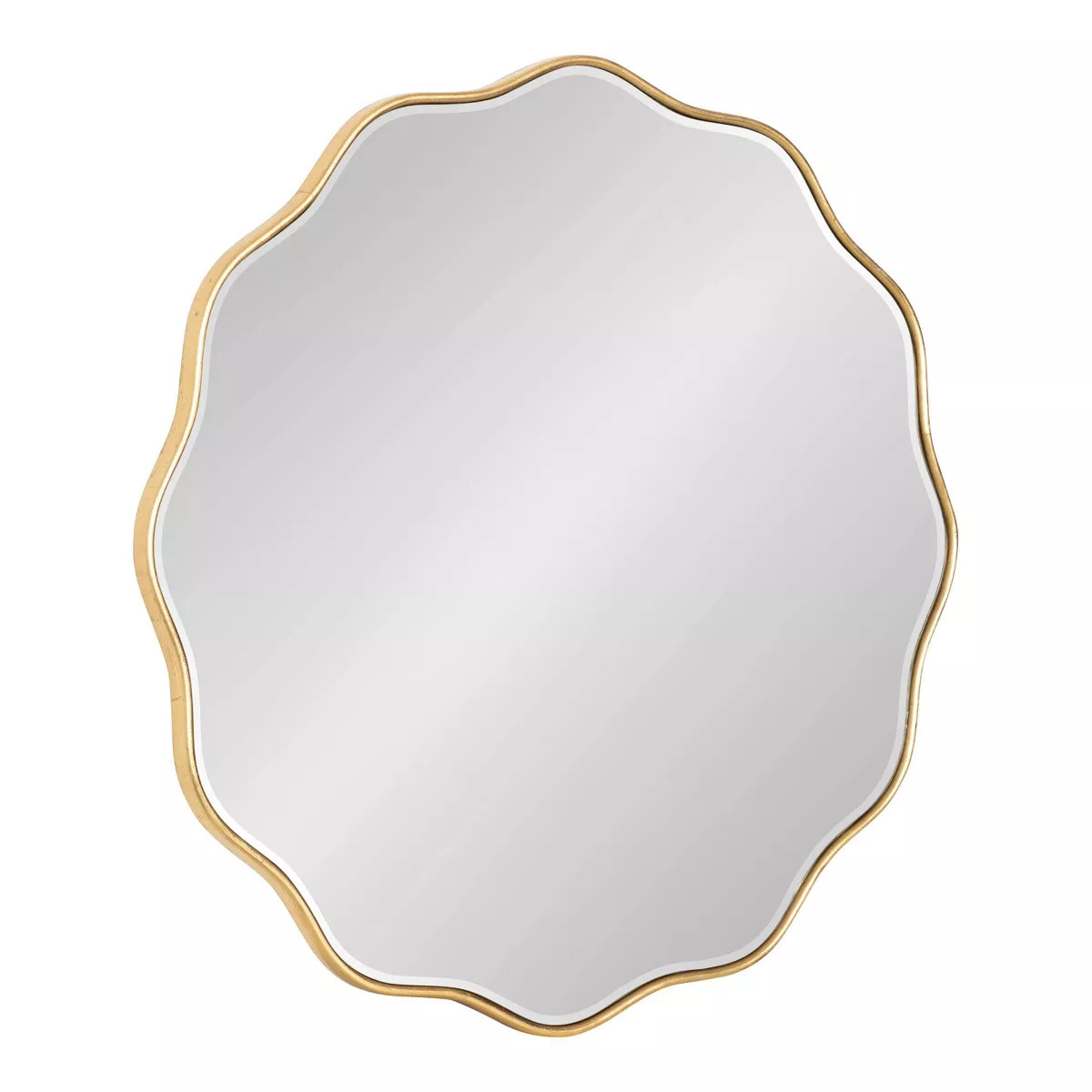 Kate & Laurel All Things Decor Viona Round Scalloped Mirror Gold | Target