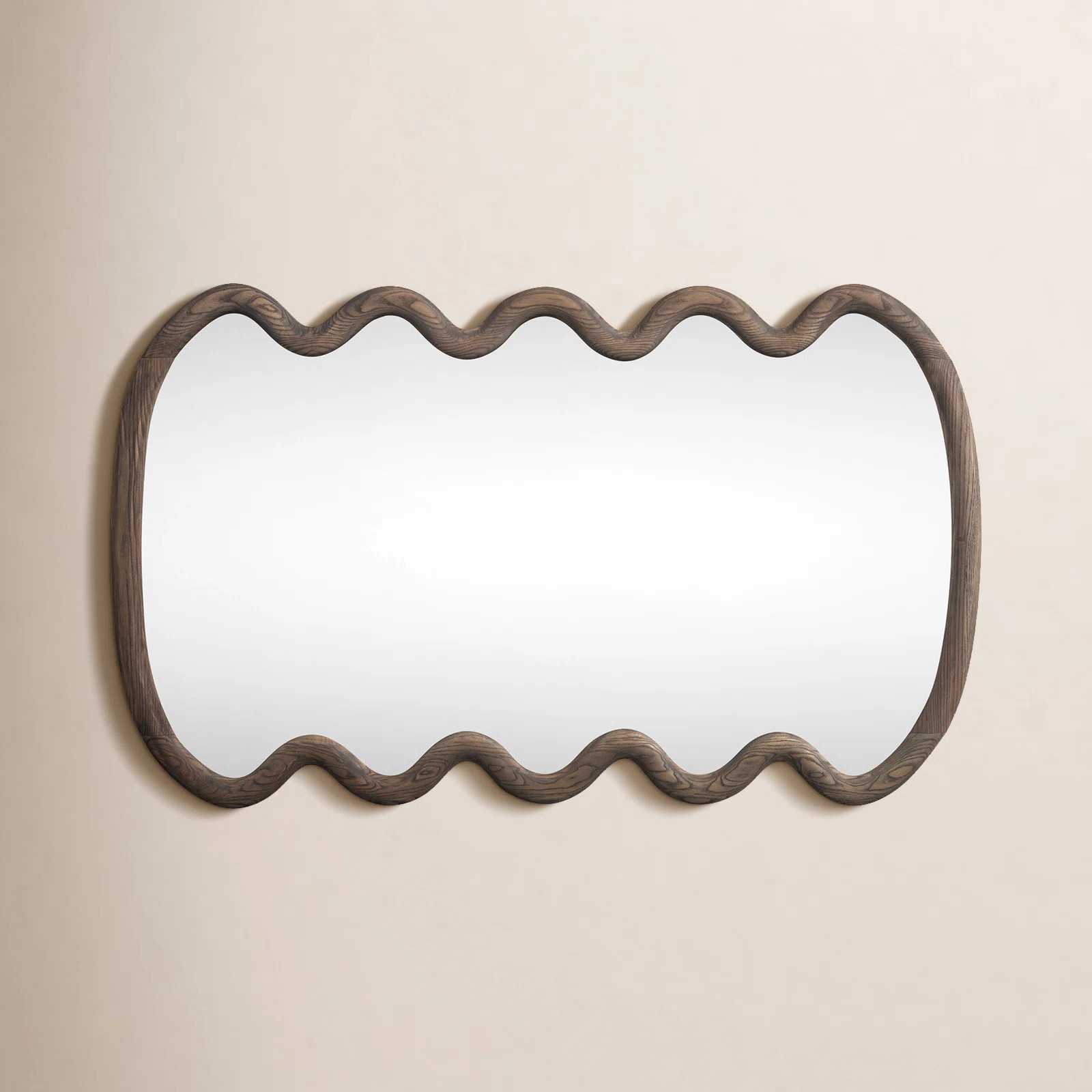 Stanza Solid Wood Wavy Mirror | Joss & Main