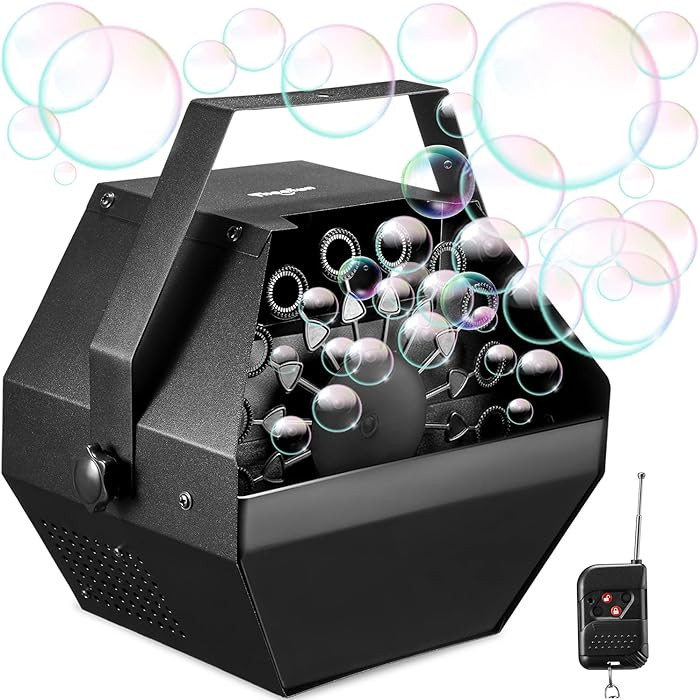 Theefun Bubble Machine: Remote Control 750ML Metal Bubble Blower Machine with High Output, Plug-i... | Amazon (US)