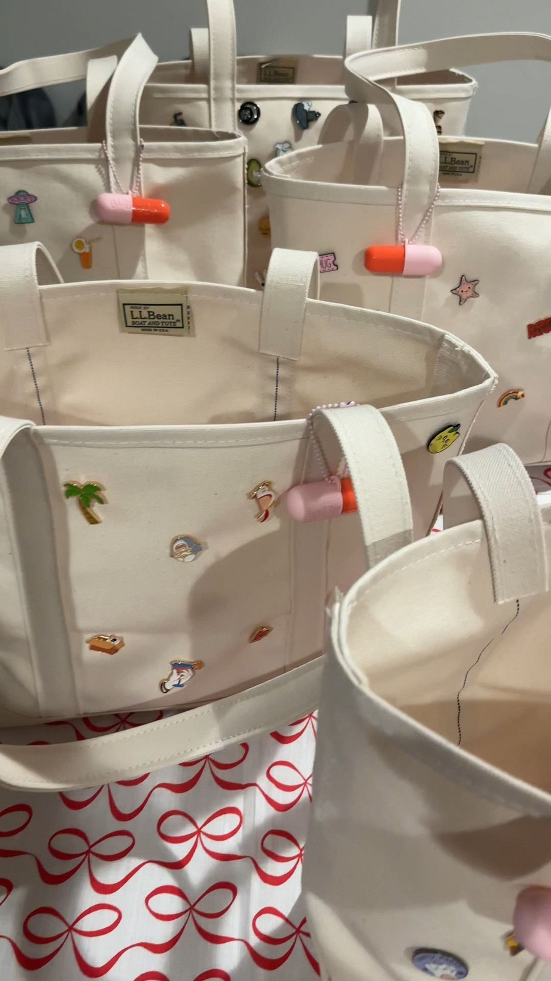 This is your sign to have a pin party at your next Galentines! #galentines #galentine #pins #llbeanboatandtote #totebag #charmbar 

#LTKParties #LTKItBag