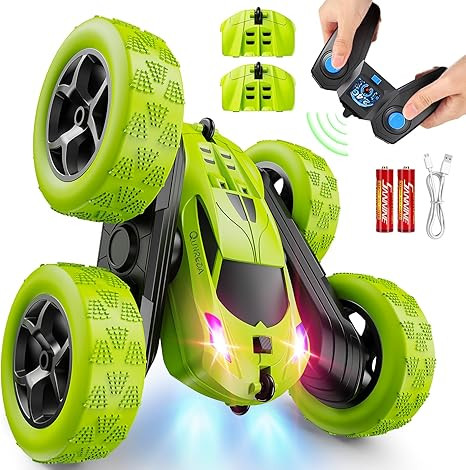 Remote Control Car for Kids Ages 6+, RC Cars Stunt Car Toy 4WD Double Sided 360° Rotating Remote... | Amazon (US)