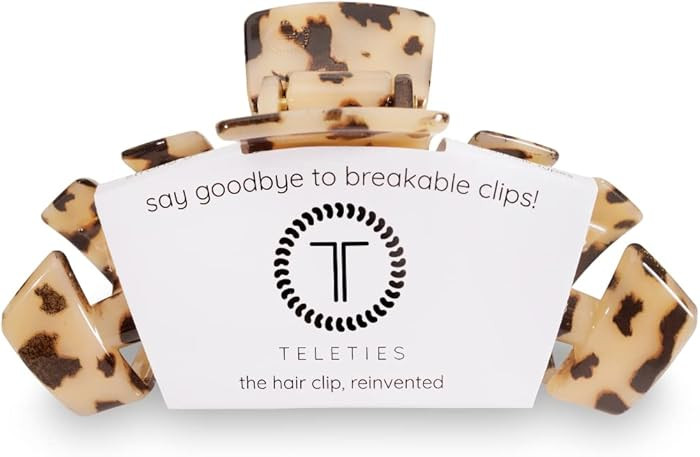 TELETIES - Large Hair Clip - Strong Grip, Bendable Teeth, Comfortable Curved Design - Ideal for T... | Amazon (US)