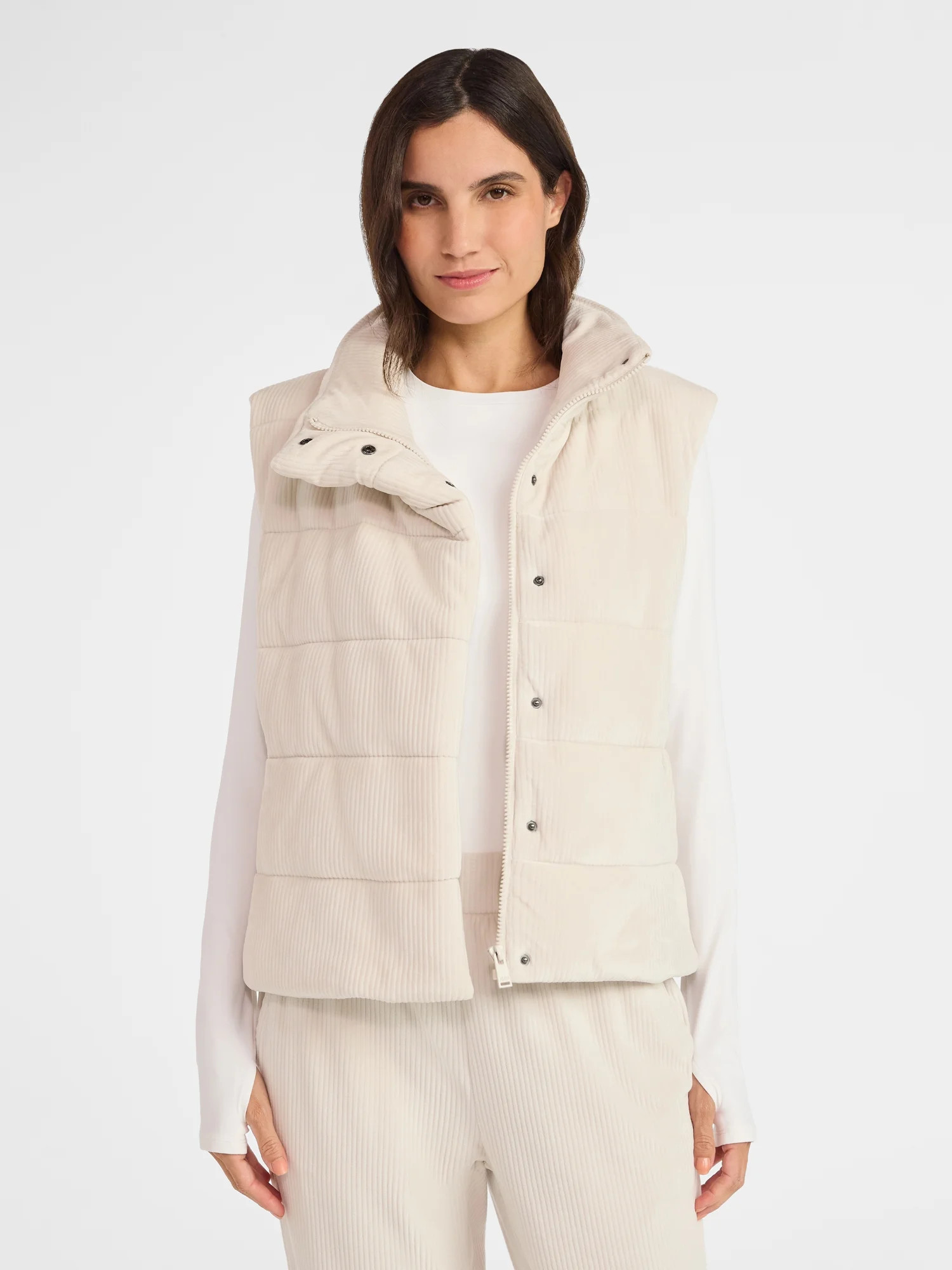 Avia Women's and Women's Plus Velour Ribbed Vest, Sizes XS-4X | Walmart (US)