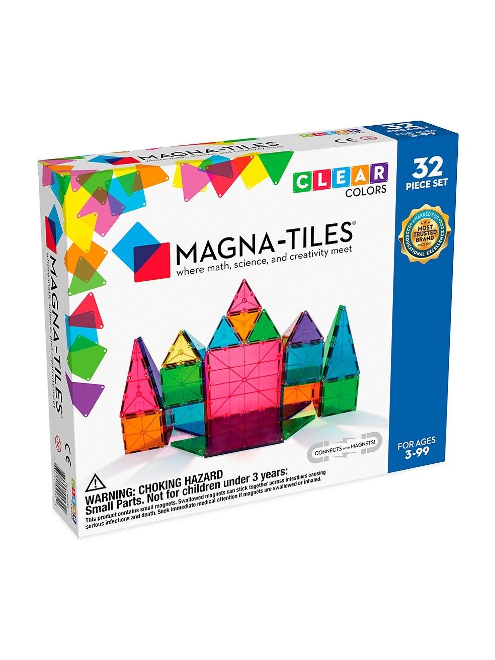 Magna-Tiles Magna-Tiles® Clear Colors 32-Piece Set | Saks Fifth Avenue