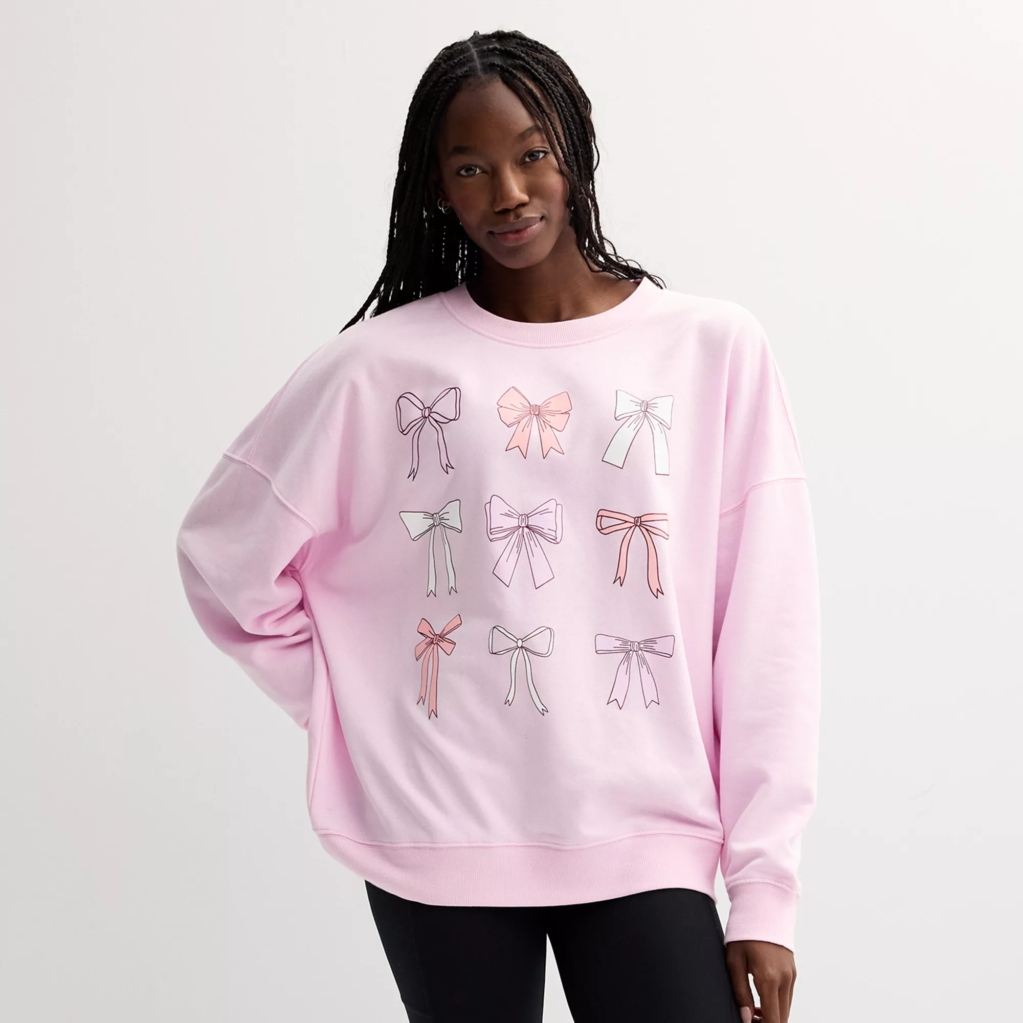 Juniors' Collection Of Bows Graphic Pullover | Kohl's