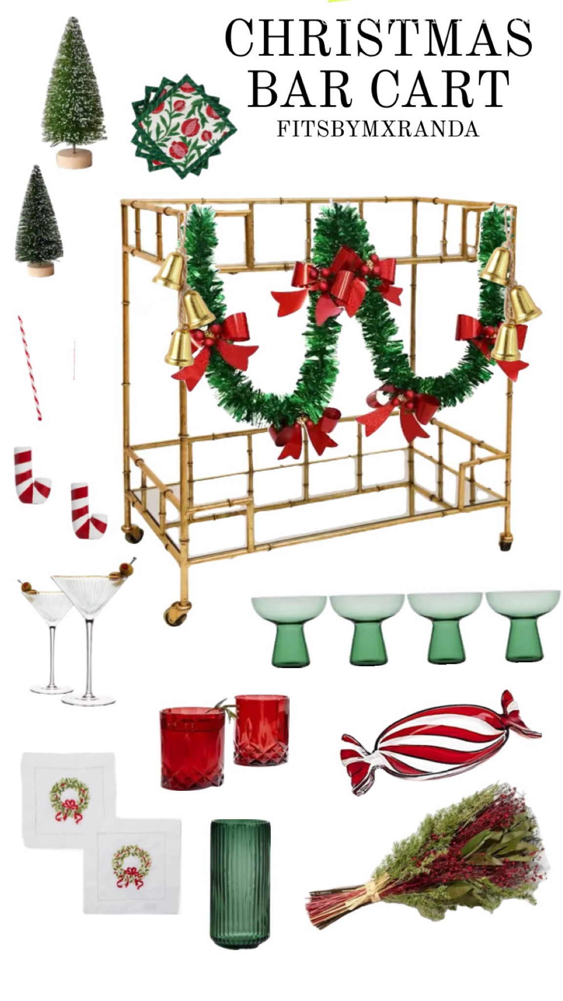 CHRISTMAS BAR CART 🎄

bar cart: english elm, green glasses: mikasa, napkins: chefanie, peppermint shot glasses: dolls kill

#LTKHoliday #LTKSeasonal #LTKfindsunder100