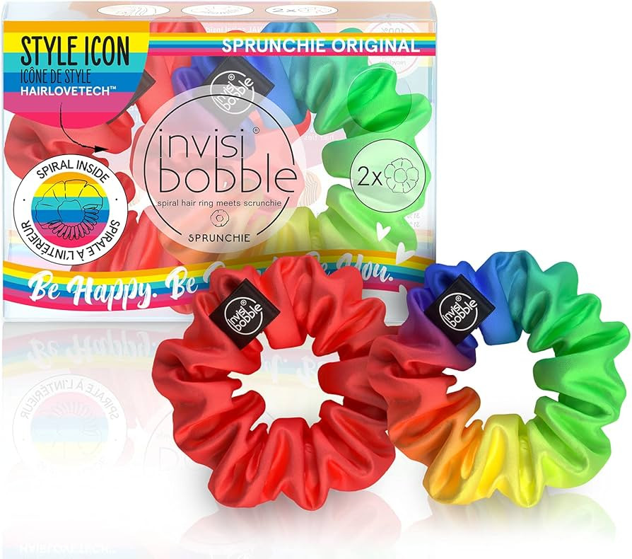 invisibobble Sprunchie Spiral Hair Ring - 2 Pack, Be You - Athleisure Duo - Scrunchie Stylish Bra... | Amazon (US)