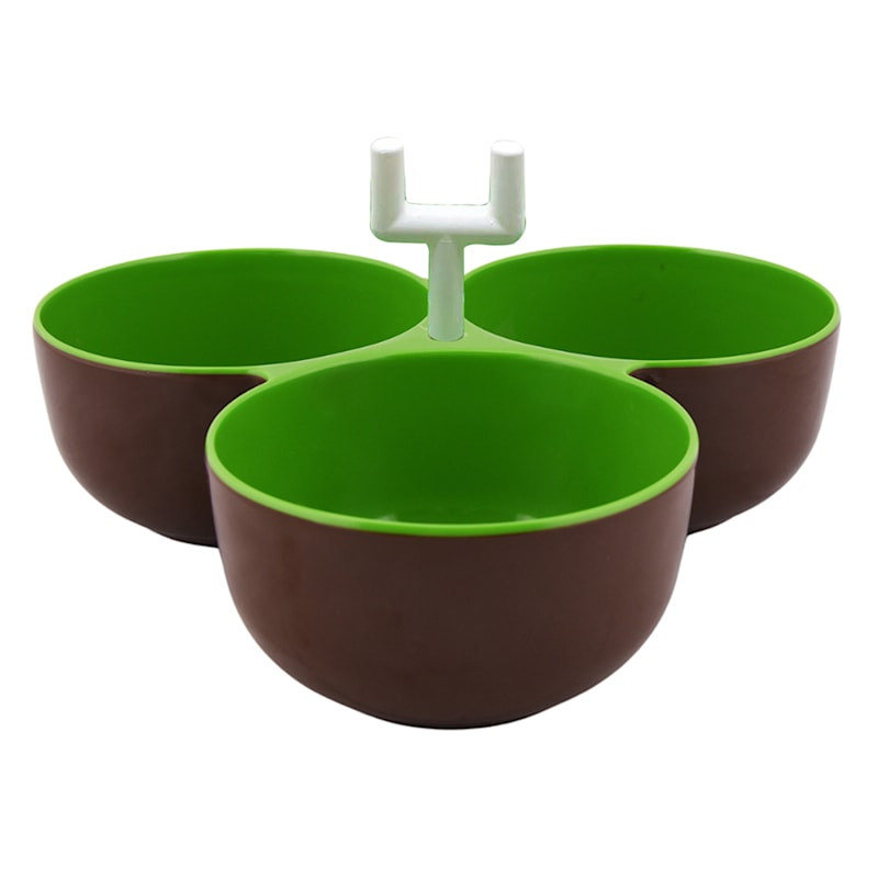 3-Section Serving Bowl with Football Goalpost | At Home