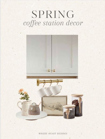 Spring coffee station decor idea ☕️
Everything linked below! 

#LTKSeasonal #LTKhome