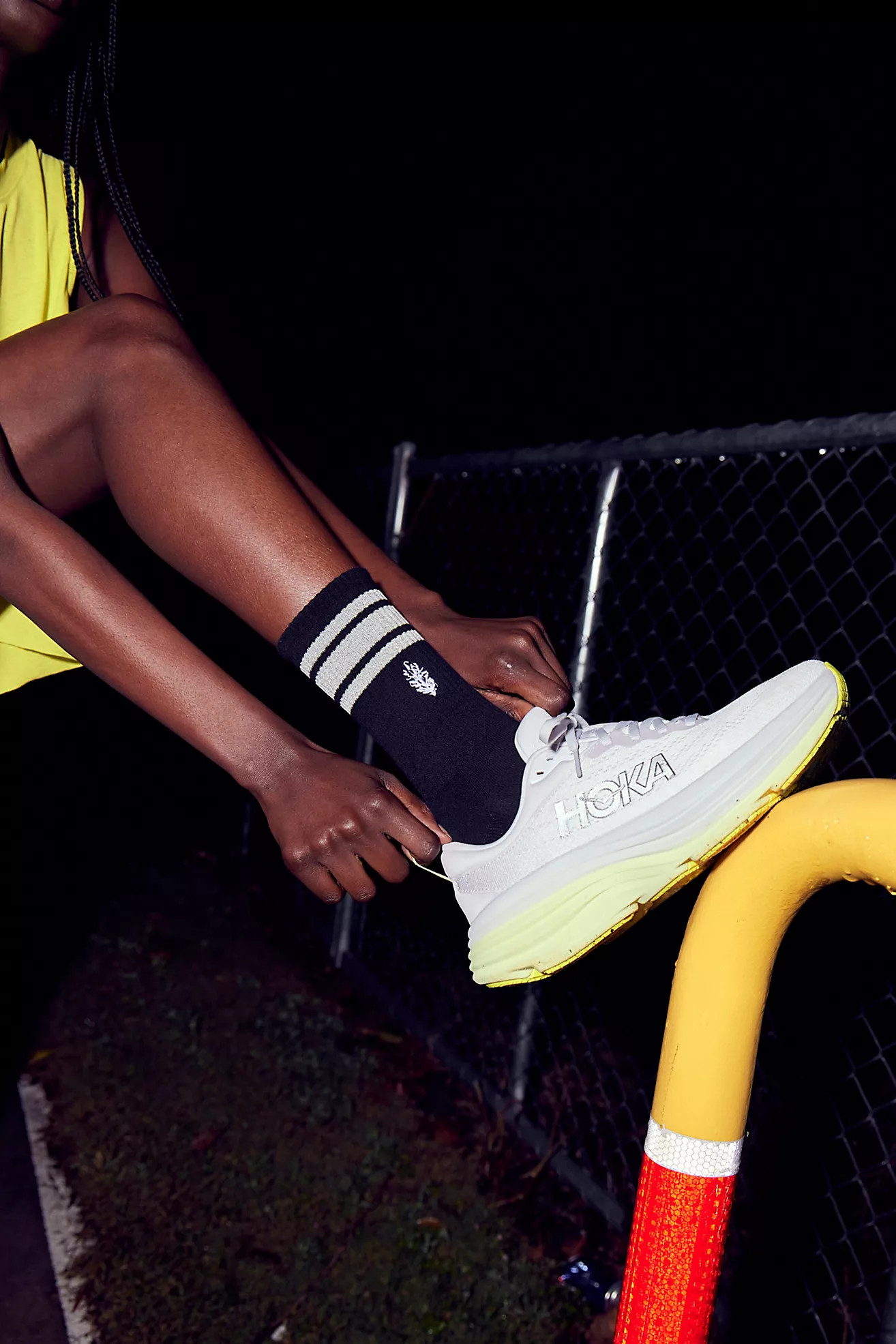 Flash Stripe Logo Tube Socks | Free People (Global - UK&FR Excluded)