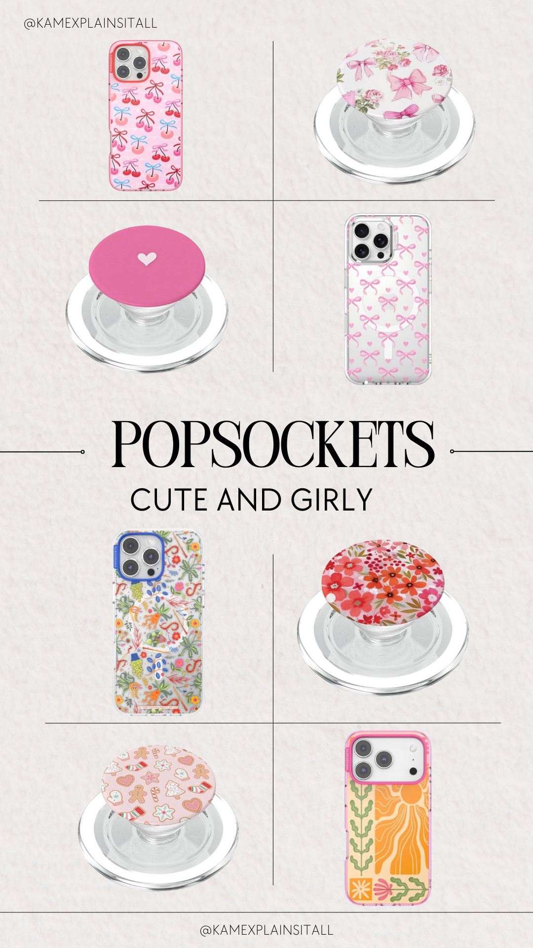 Listen, popsockets have been a game changer for me with holding my phone and even recording content on the go! Go check out these super cute popsockets and accessories!
 

#LTKHoliday #LTKGiftGuide #LTKFindsUnder50