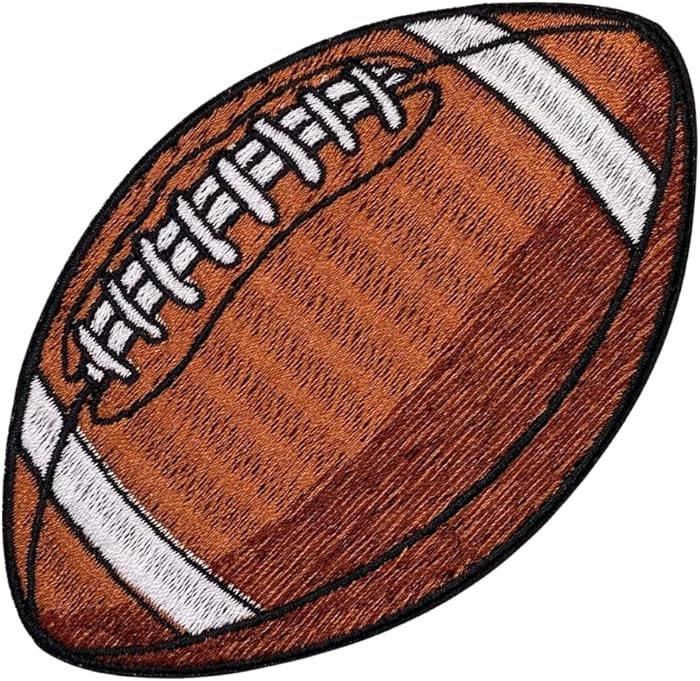 EMBROBOF Classic Football Patch – 2.4 inches, Cool Football Iron On Patch – Embroidered Sew O... | Amazon (US)