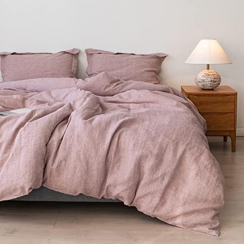 Amazon.com: Simple&Opulence 100% Linen Duvet Cover Set Basic Style Stone Washed French Flax - 3 P... | Amazon (US)
