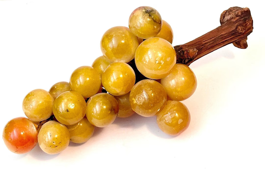 Vintage Alabaster Grapes, Stone Grape Cluster, Marble Grapes, Decorative Grape Bunch, Wine Room B... | Etsy (US)