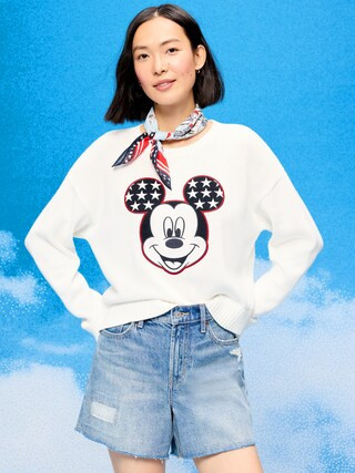 Old Navy x Disney Mickey Mouse Crew-Neck Graphic Sweater for Women | Old Navy (US)