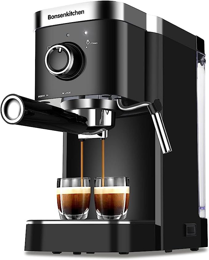 Espresso Machine 20 Bar Expresso Coffee Maker with Milk Frother Wand, Fast Heating Automatic Coff... | Amazon (US)