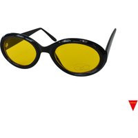 80S Sunglasses, Oval Black Sunglasses With Yellow Lenses, High Quality Unworn Vintage Glasses | Etsy (UK)