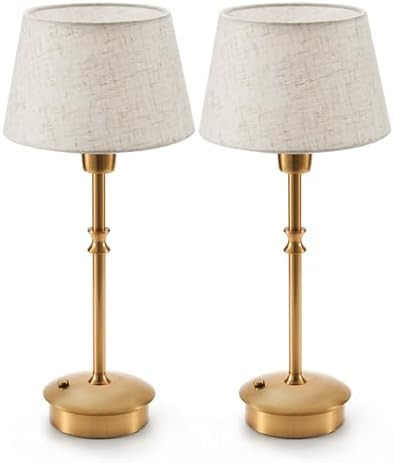 UMEXUS Small Cordless Lamp Rechargeable Table Lamps Set of 2, Dimmable Battery Operated Lights, P... | Amazon (US)