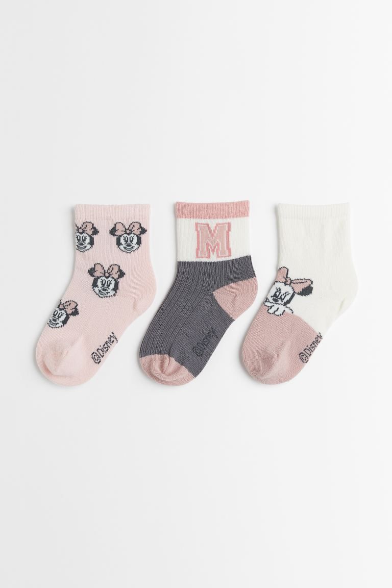 3-pack Motif-detail Socks | H&M (US + CA)
