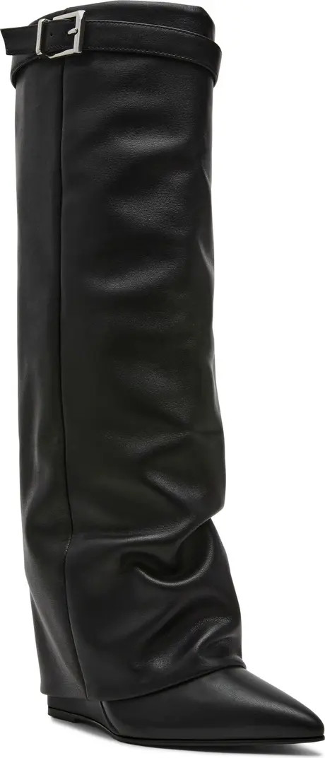 Corenne Foldover Shaft Pointed Toe Knee High Boot (Women) | Nordstrom