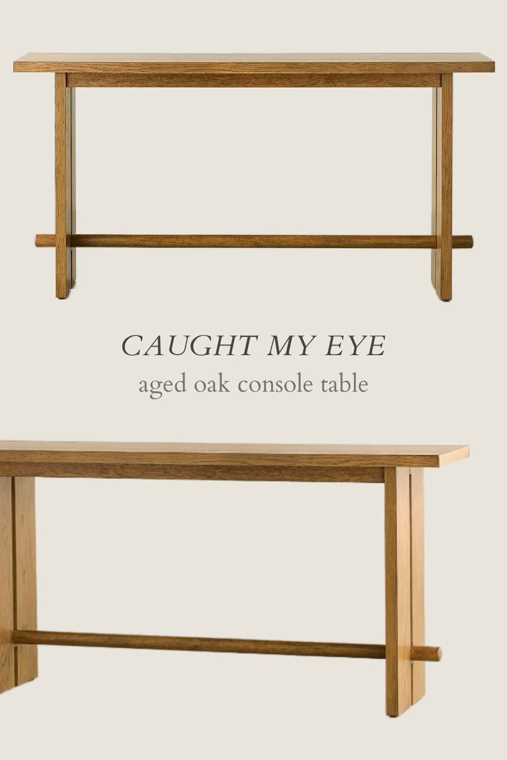 Just released from Hearth &!Hand with Magnolia! I can't believe the price on this aged oak console table - it's absolutely stunning! modern vintage, modern organic, entryway, living room, dorm room, family room, guest room, home office, den

#LTKStyleTip #LTKHome #LTKSeasonal