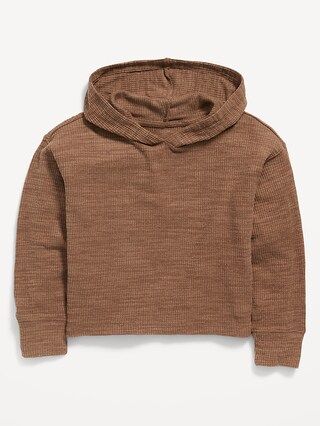 Cozy Rib-Knit Pullover Hoodie for Girls | Old Navy (US)