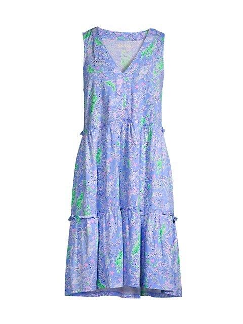 Lorina Tiered Cotton Dress | Saks Fifth Avenue