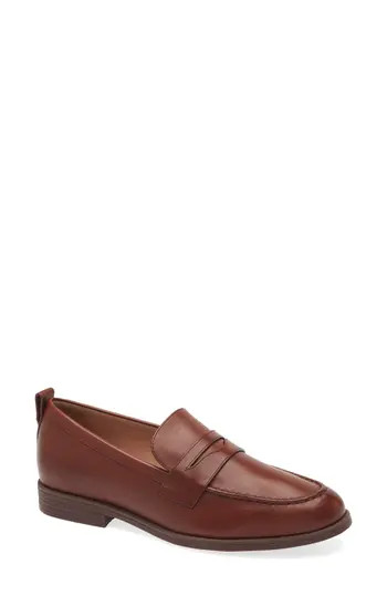 Cole Haan Stassi Penny Loafer in Dark Cuoio/Mahogony Leather at Nordstrom Rack, Size 9 | Nordstrom Rack