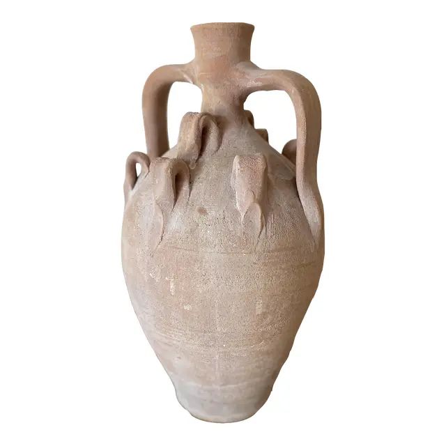 Handmade Grecian Vintage Clay Wedding Pottery Vessel | Chairish