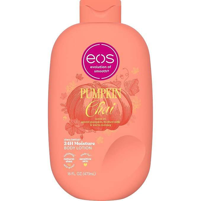 eos Shea Better Body Lotion, Pumpkin Chai, 24-Hour Moisture, 16 fl oz | Amazon (US)