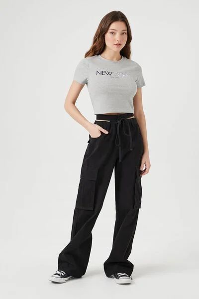 Baggy Cutout Cargo Pants | Forever 21