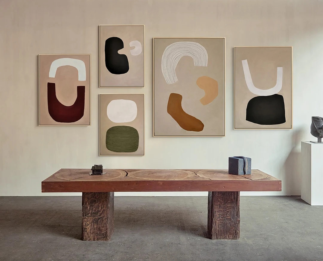 Simplified- Wabi-Sabi Style Abstract Decorative Framed Painting/Modern/Contemporary/Chic/ living ... | Etsy (US)