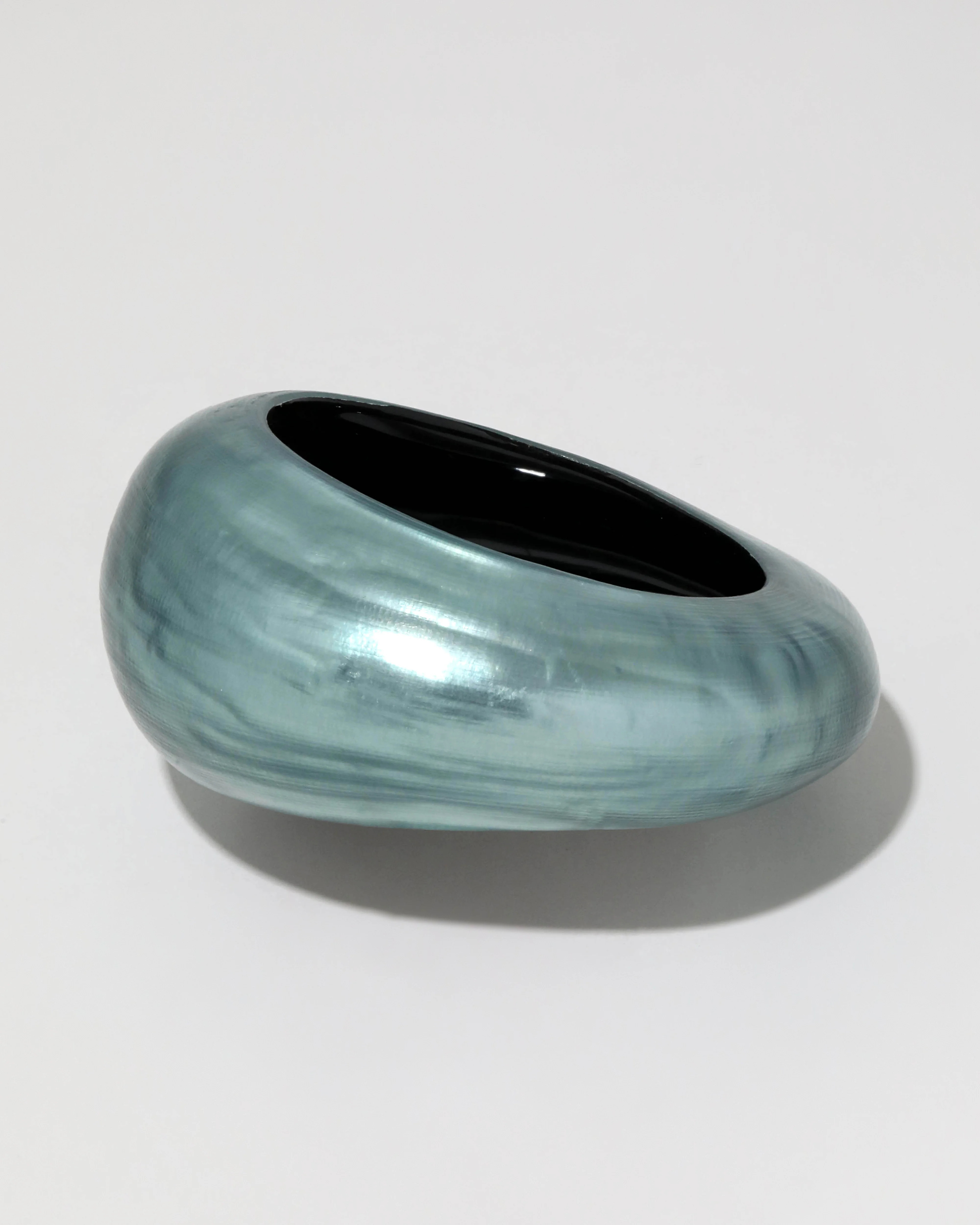 Alexis Bittar Puffy Lucite Tapered Bangle Bracelet- in Teal Blue Size S/M | Statement Jewelry from Alexis Bittar | Alexis Bittar