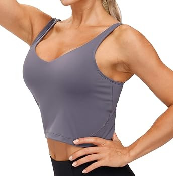 THE GYM PEOPLE Womens' Sports Bra Longline Wirefree Padded with Medium Support | Amazon (US)