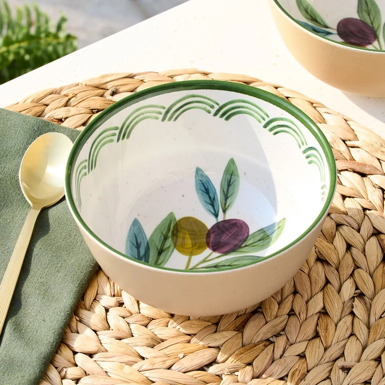 Better Homes and Gardens Bamboo Melamine Olive Cereal Bowl, Eco-Friendly Durable Tableware | Walmart (US)