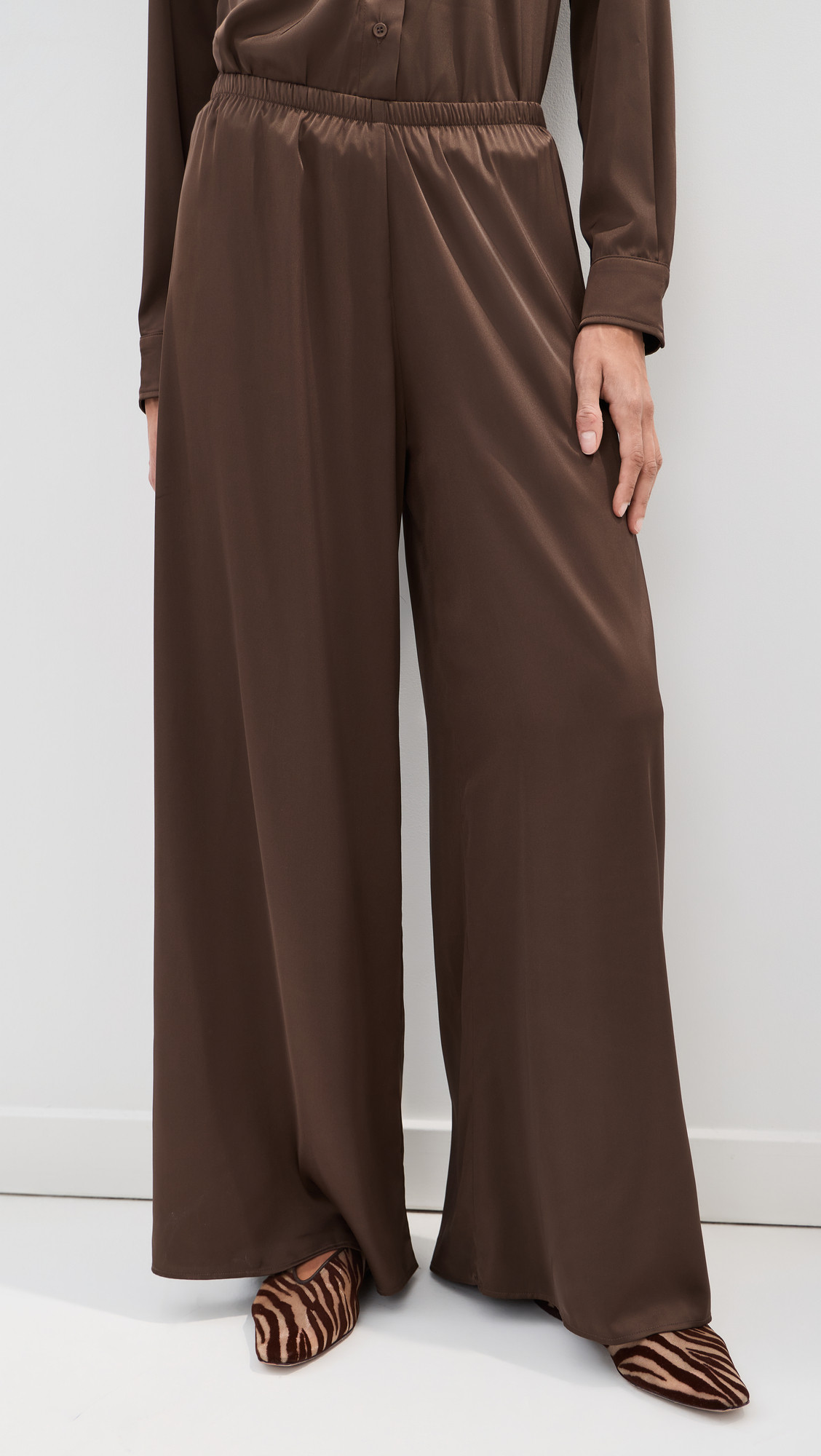 Aliza Wide Leg Pants - Chocolate | Shopbop