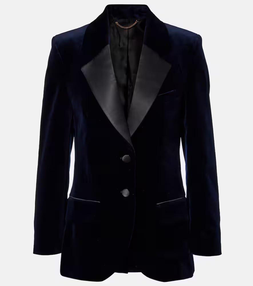 Victoria Beckham Cotton-blend velvet blazer | Mytheresa (US/CA)