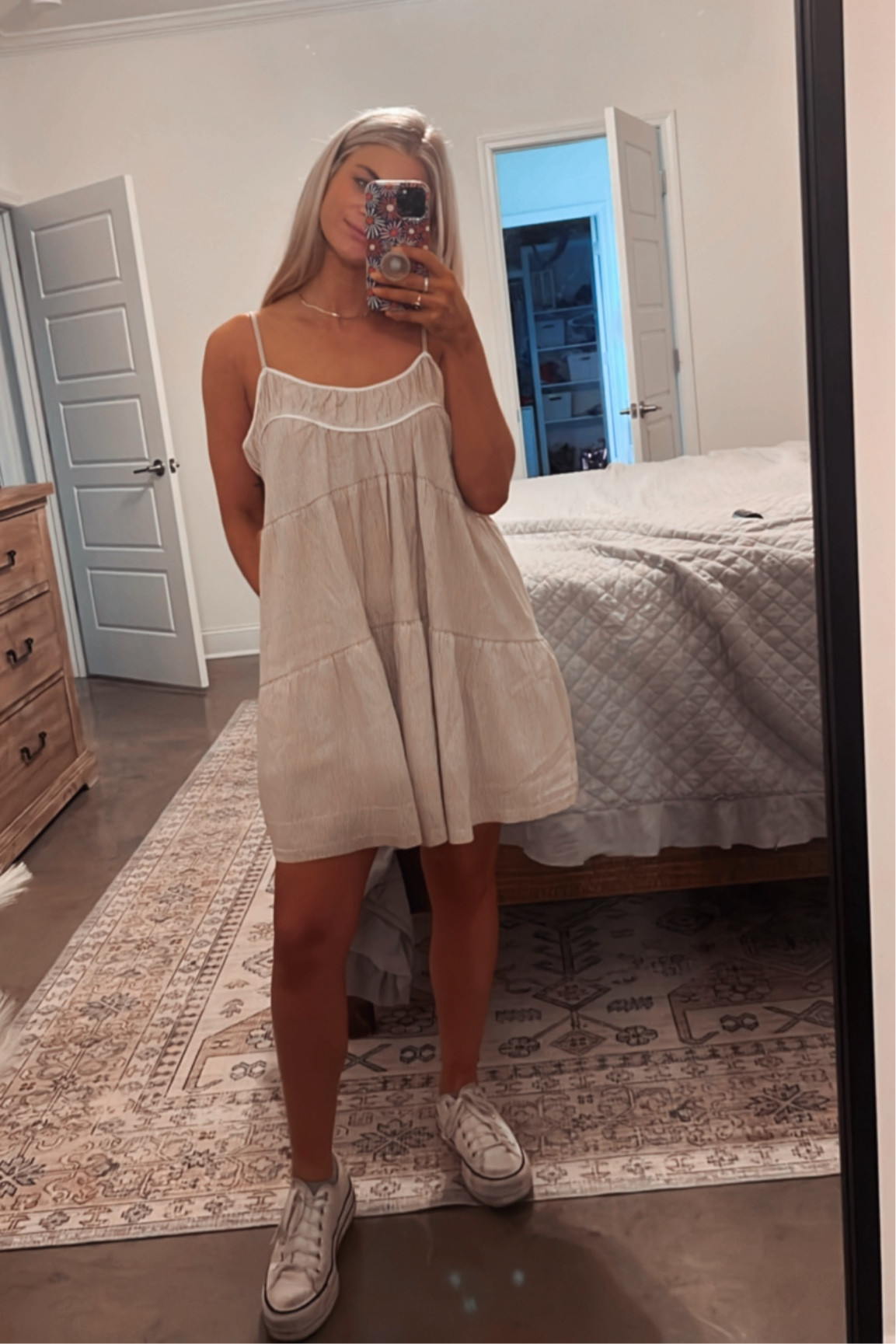 I’m 5,3 wearing a small. The straps are adjustable you really can’t go wrong with this dress!!! 

#LTKParties #LTKFindsUnder50 #LTKxPrimeDay
