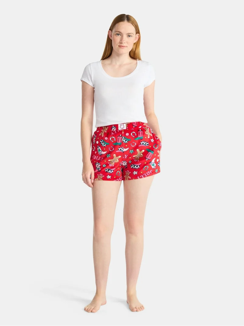 Holiday Time Women's and Women's Plus Christmas Sleep Shorts, 2-Pack, Sizes XS-3X | Walmart (US)