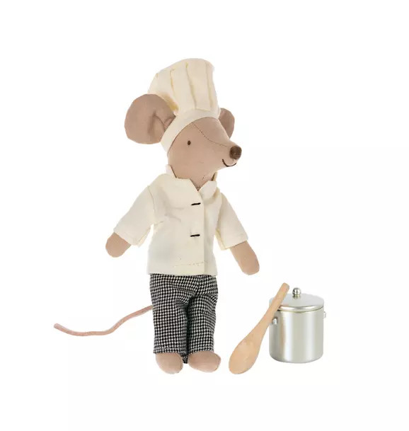 Chef mouse w. soup pot and spoon | Janie and Jack
