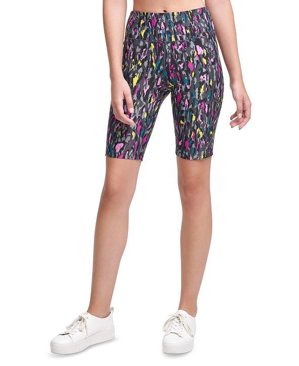Printed High-Waist Bike Shorts | Macys (US)