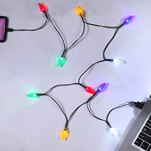 LED Christmas Light Phone Charger Cord USB Charging Cable Gift for Phone 14/13/12/11 Pro/XS/XS Ma... | Amazon (US)