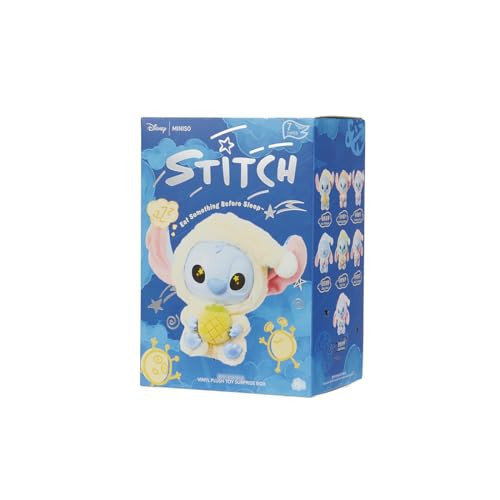 MINISO Disney Stitch Eat Something Before Sleep Collection Vinyl Plush Toy Surprise Box Figure Model Random Design Blind Box Toy Collectible Toy for Home Decor Birthday Gifts (Random One Figure) | Amazon (US)