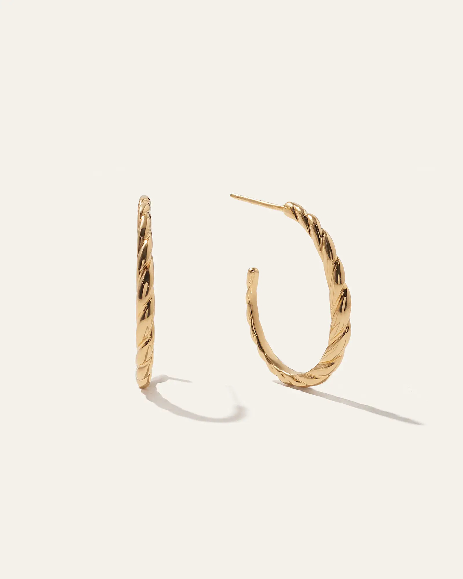Thin Croissant D\u00f4me Hoops | Quince